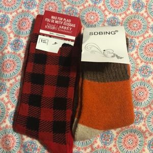 Buffalo plaid socks bundle